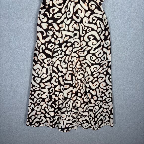 Sincerely Jules Dress Medium Cut Out Key Ruched Resort Mediterranean Cotton Midi - Picture 4 of 14